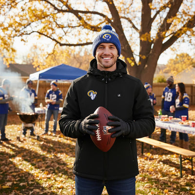 ActionHeat Los Angeles Rams 5V Men's Softshell Battery Heated Jacket - Info