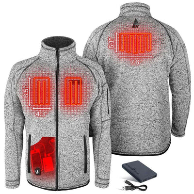 Open Box ActionHeat 5V Men's Battery Heated Sweater Jacket - Info