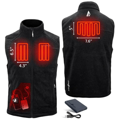 Open Box ActionHeat 5V Men's Performance Fleece Battery Heated Vest - Back