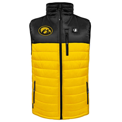 ActionHeat Iowa Hawkeyes 5V Men's Colorblock Puffer Battery Heated Vest - Heated