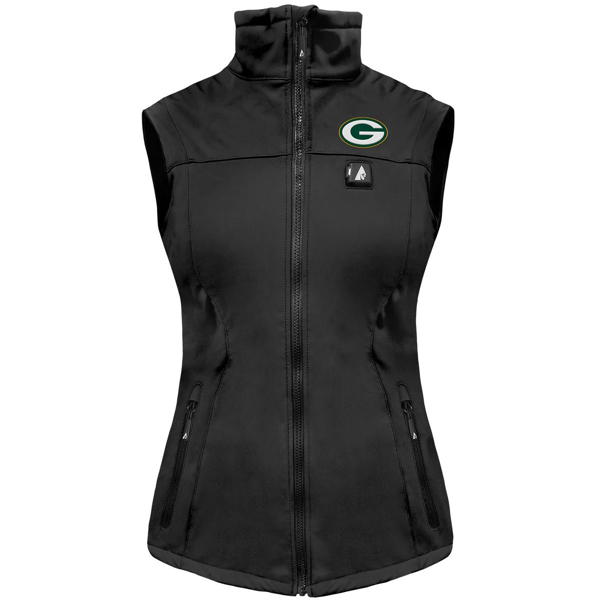ActionHeat Green Bay Packers 5V Women's Softshell Battery Heated Vest - Heated