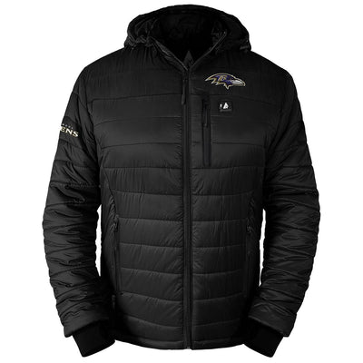 ActionHeat Baltimore Ravens 5V Men's Puffer Battery Heated Jacket - Heated