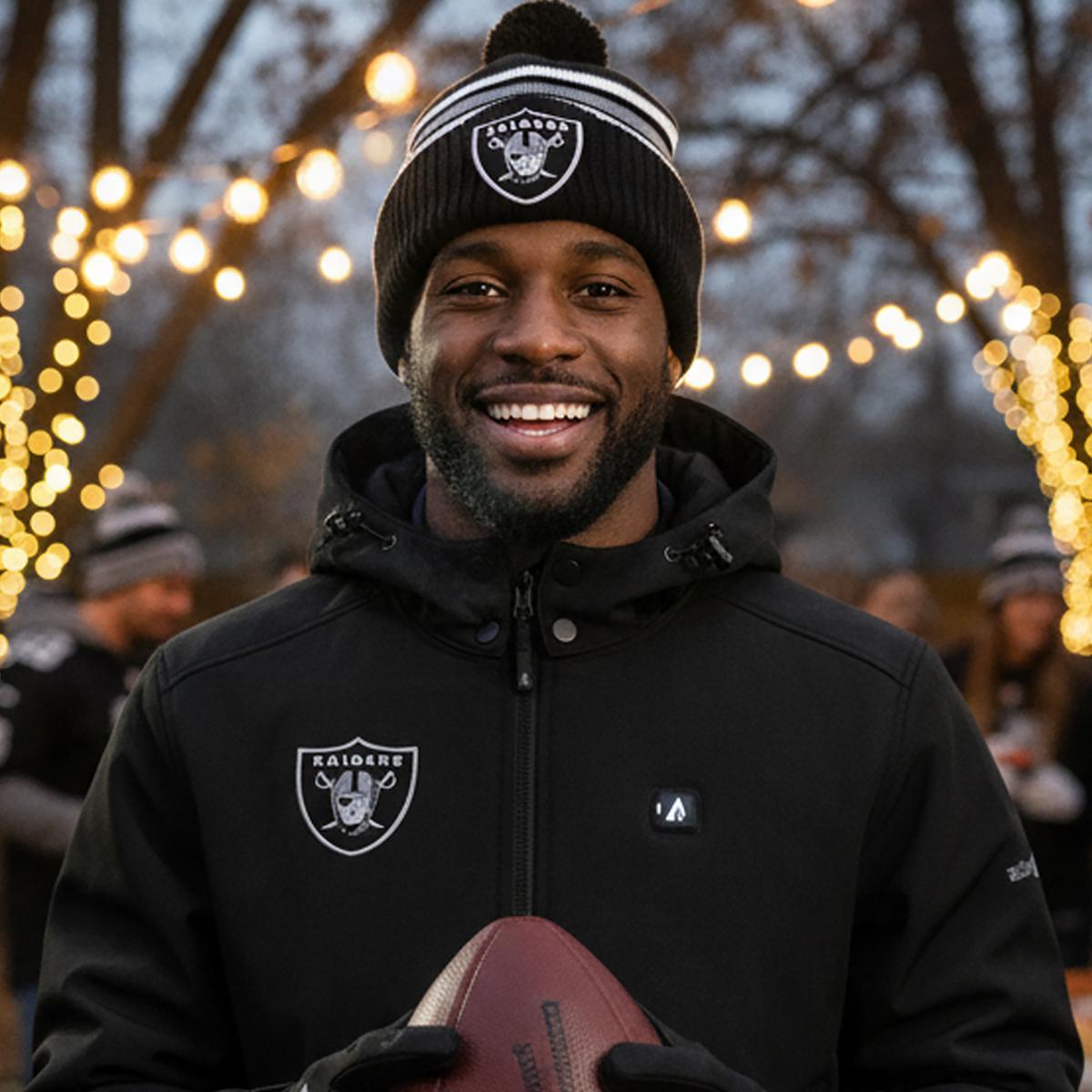 ActionHeat Las Vegas Raiders 5V Men's Softshell Battery Heated Jacket - Info