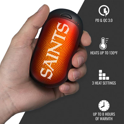 ActionHeat New Orleans Saints Rechargeable Hand Warmer - Back