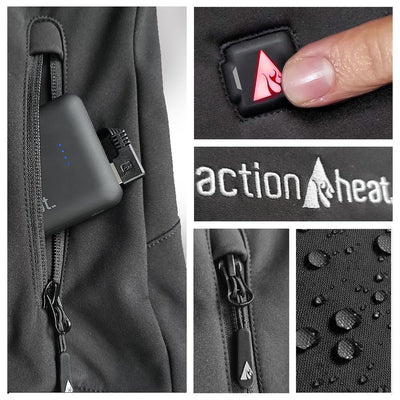 ActionHeat Detroit Lions 5V Women's Softshell Battery Heated Vest - Battery