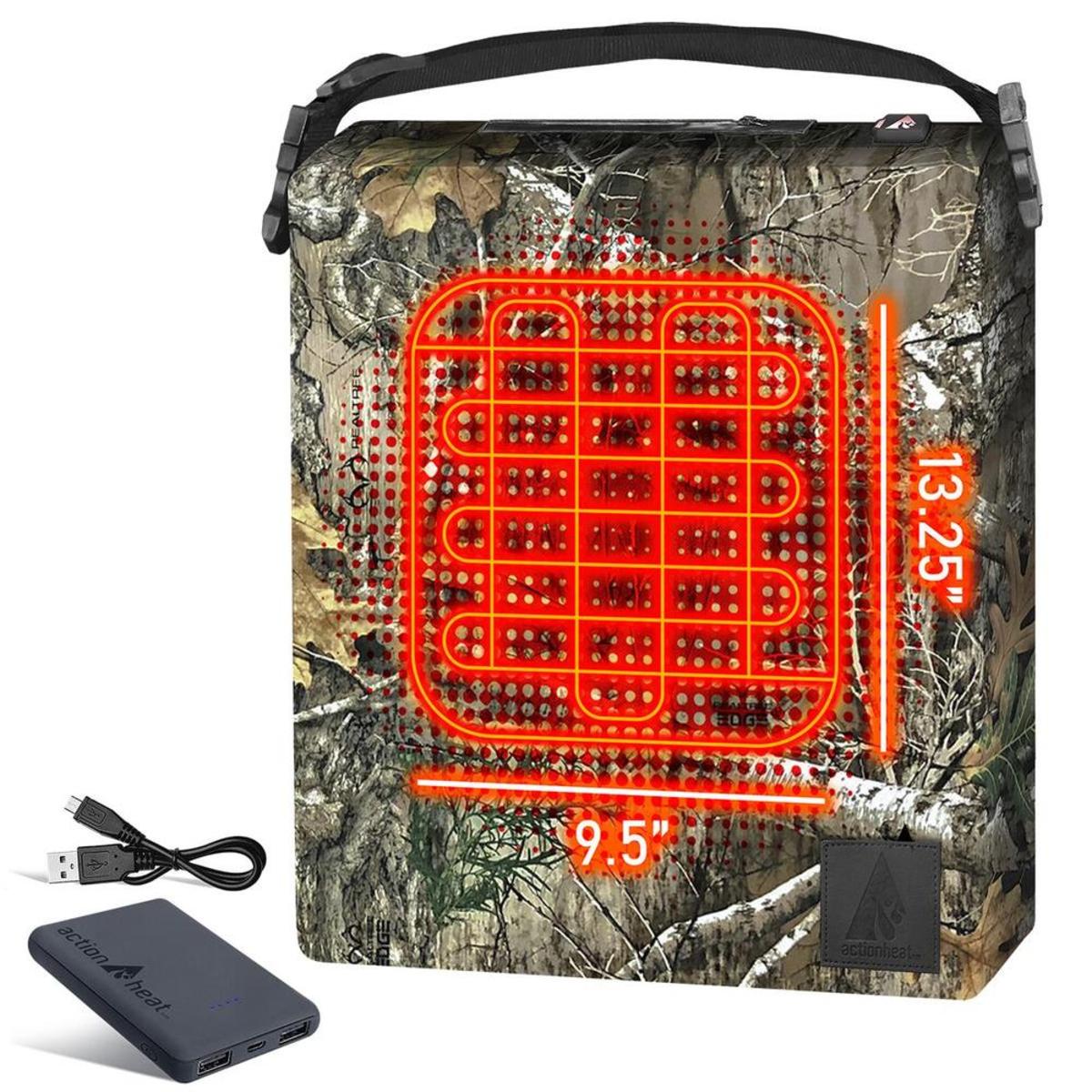 Open Box ActionHeat 5V Hunting Camo Heated Seat Cushion - Back
