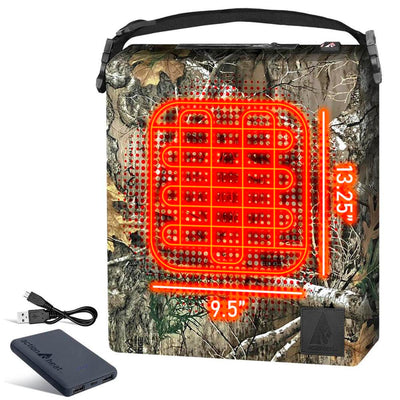 Open Box ActionHeat 5V Hunting Camo Heated Seat Cushion - Back