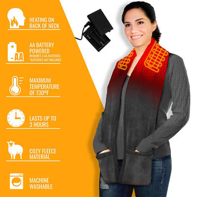ActionHeat AA Battery Heated Fleece Scarf - Battery