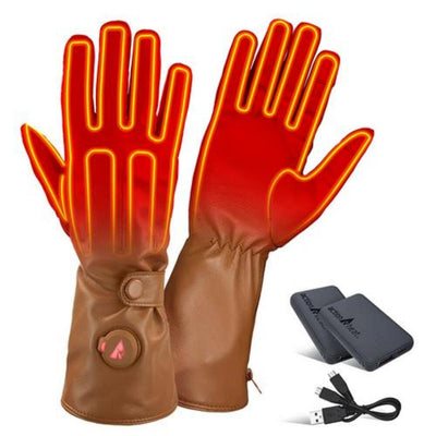 Open Box ActionHeat 5V Men's Battery Heated Leather Dress Glove - Full Set
