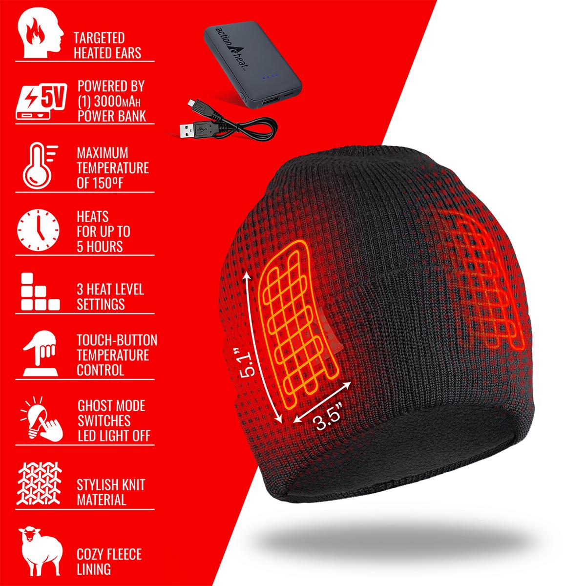 ActionHeat 5V Battery Heated Knit Hat - Battery