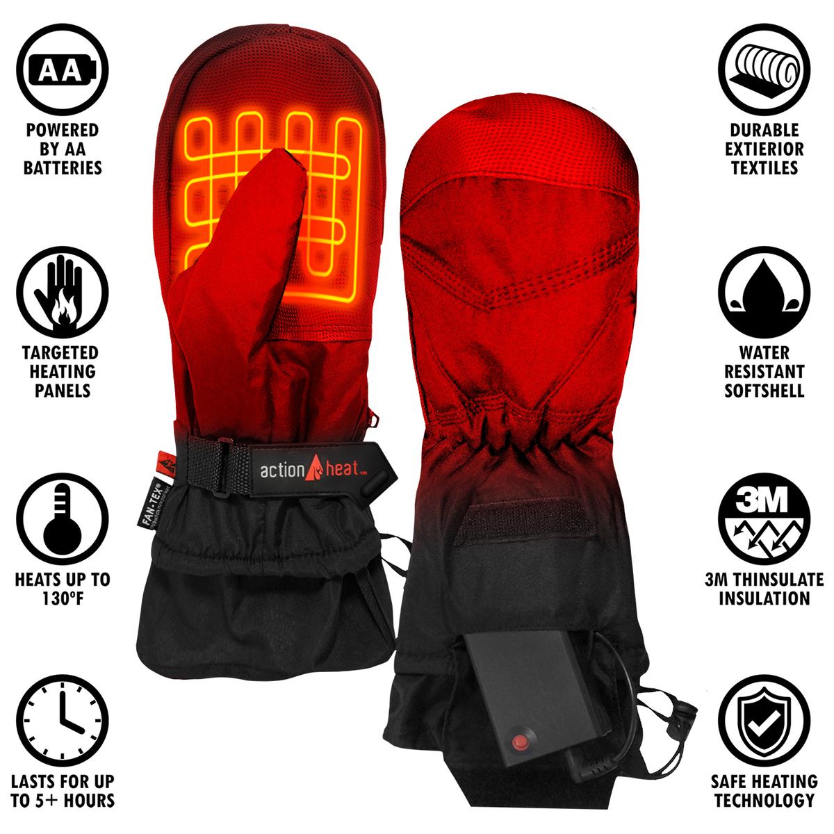 ActionHeat AA Battery Heated Mittens - Info