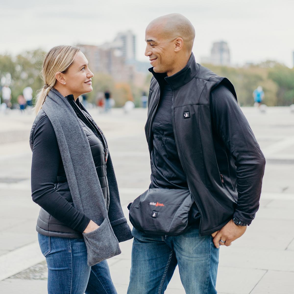 ActionHeat 5V Battery Heated Fleece Scarf with Pockets - Full Set
