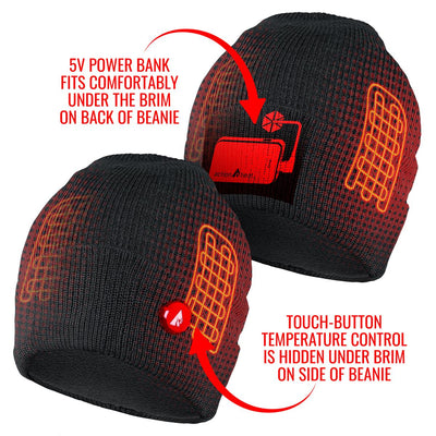 ActionHeat 5V Battery Heated Knit Hat - Info