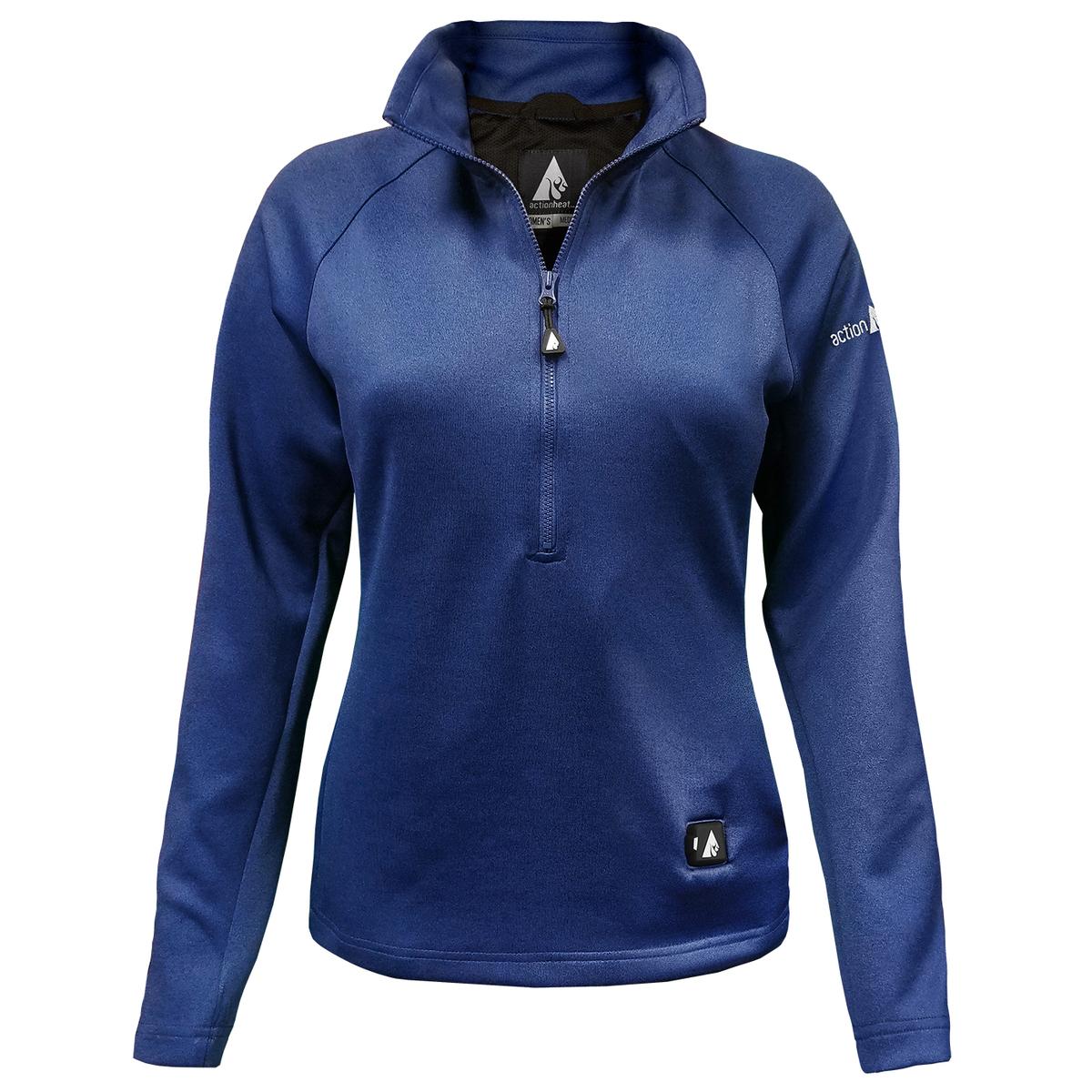 Open Box ActionHeat 5V Battery Heated 1/2 Zip Pullover Shirt - Women's - Battery