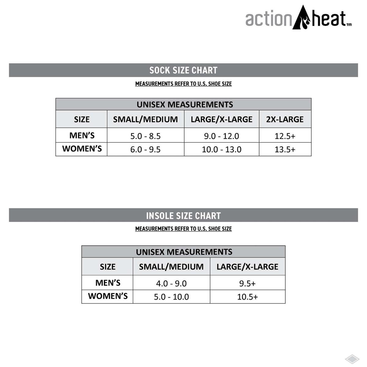 ActionHeat 5V Cotton Battery Heated Socks - Battery