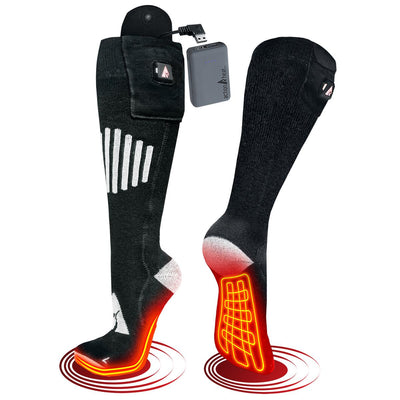 ActionHeat 5V Cotton Battery Heated Socks - Full Set