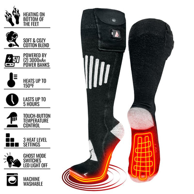 ActionHeat 5V Cotton Battery Heated Socks - Back