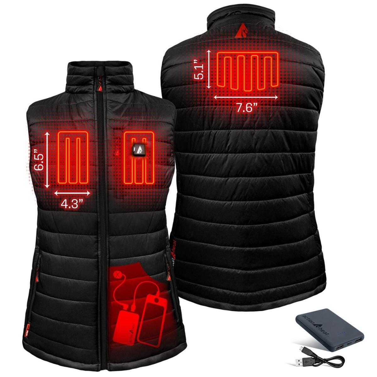 Open Box ActionHeat 5V Battery Heated Insulated Puffer Vest - Women's - Back