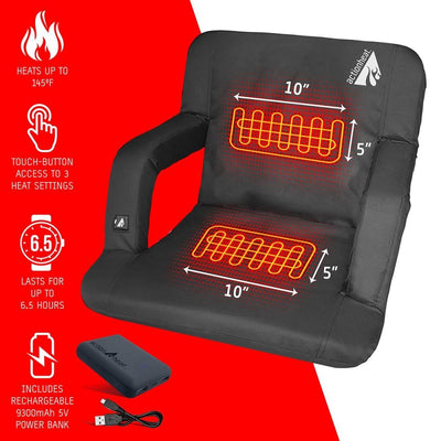 Open Box ActionHeat 5V Heated Folding Bleacher Seat - Battery