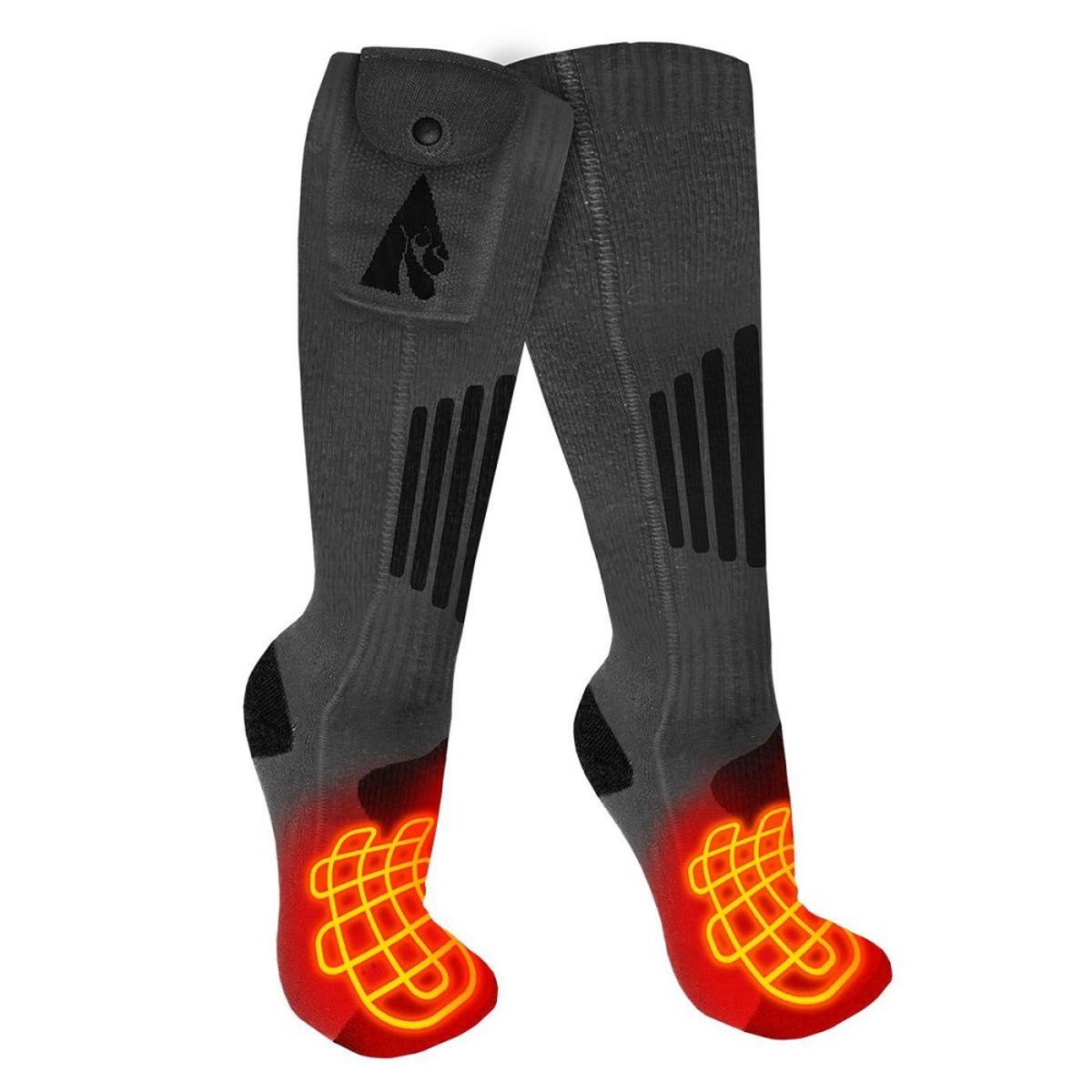 Open Box ActionHeat Wool 3.7V Rechargeable Heated Socks 2.0 with Remote - Info