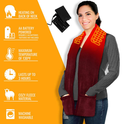 ActionHeat AA Battery Heated Fleece Scarf - Battery