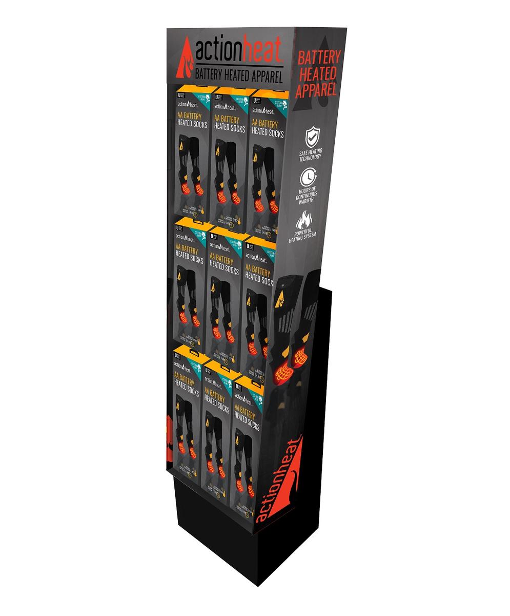 ActionHeat AA Wool Socks 18-piece display - Back