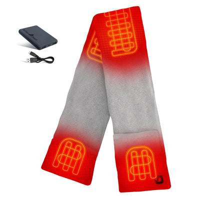 ActionHeat 5V Battery Heated Fleece Scarf with Pockets - Front