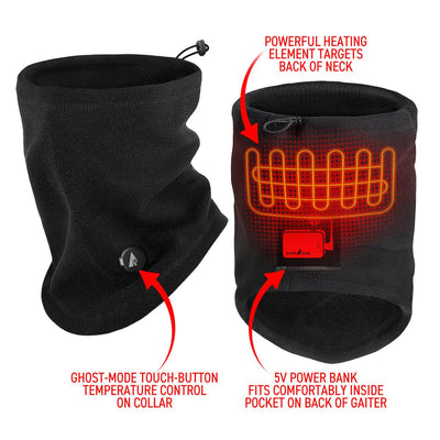 ActionHeat 5V Battery Heated Fleece Gaiter - Info