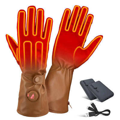 ActionHeat 5V Men's Battery Heated Leather Dress Glove - Full Set