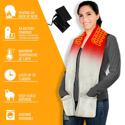 ActionHeat AA Battery Heated Fleece Scarf - Battery