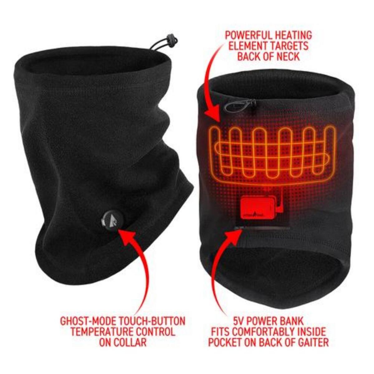 Open Box ActionHeat 5V Battery Heated Fleece Gaiter - Info