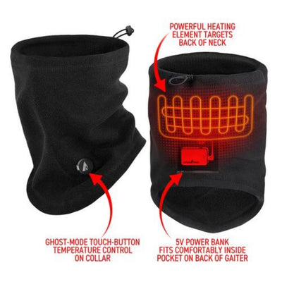 Open Box ActionHeat 5V Battery Heated Fleece Gaiter - Info
