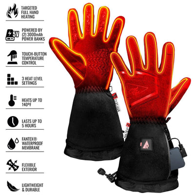 Open Box ActionHeat 5V Women's Featherweight Heated Gloves - Back