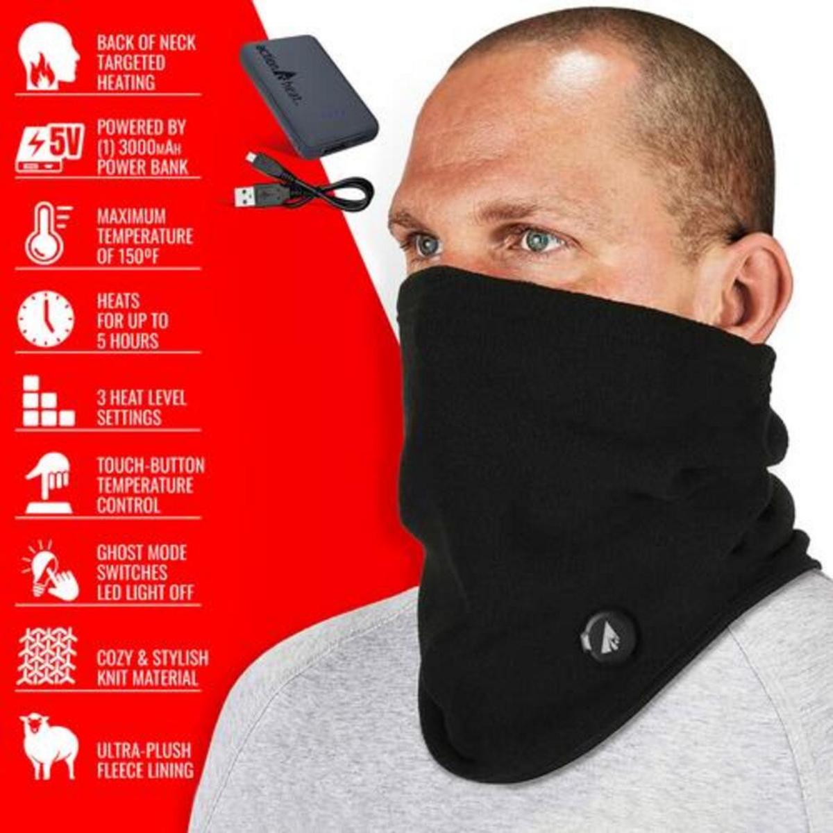 Open Box ActionHeat 5V Battery Heated Fleece Gaiter - Full Set