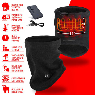 ActionHeat 5V Battery Heated Fleece Gaiter - Battery