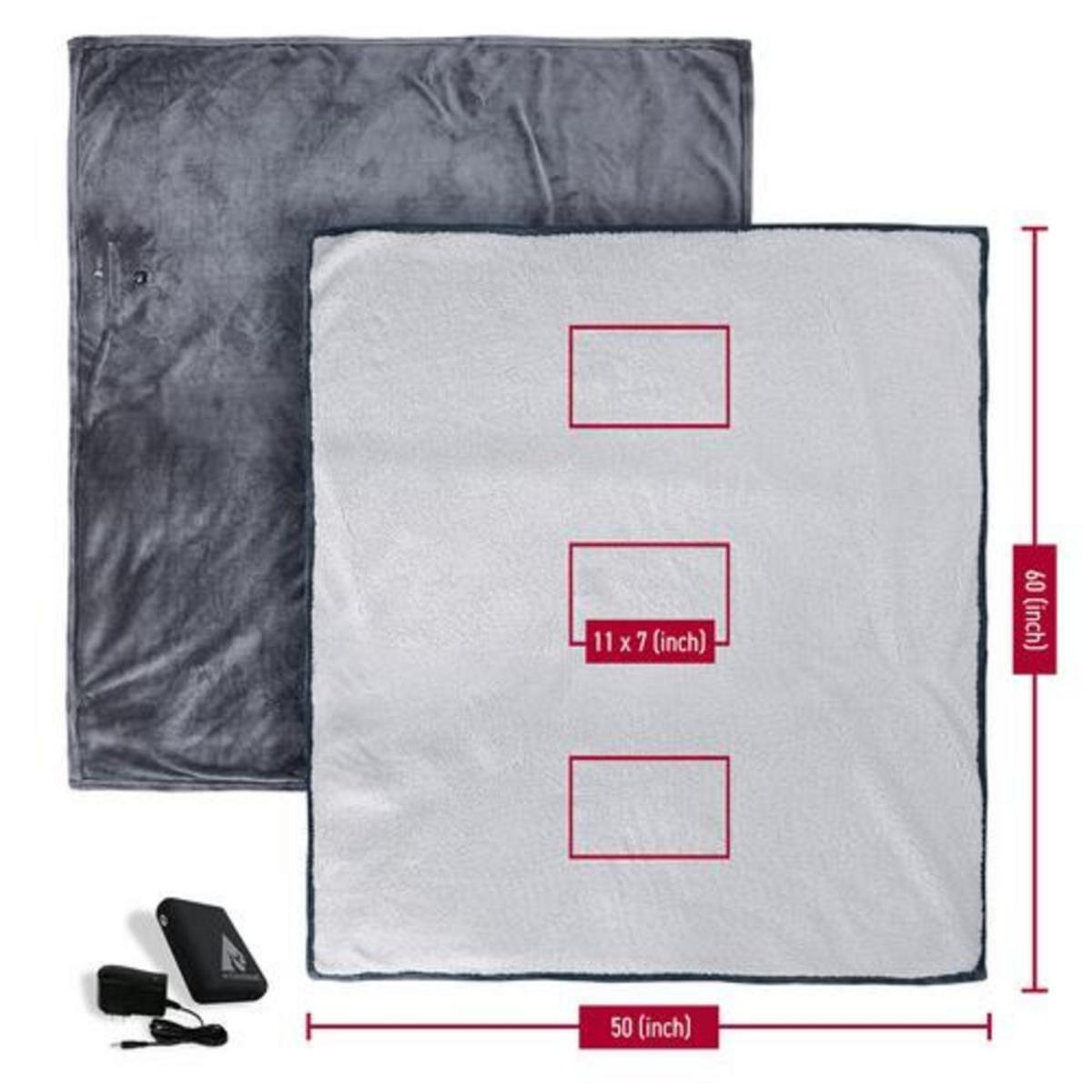 Open Box ActionHeat 7V Battery Heated Plush Throw Blanket - Full Set