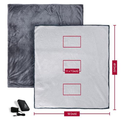 Open Box ActionHeat 7V Battery Heated Plush Throw Blanket - Full Set