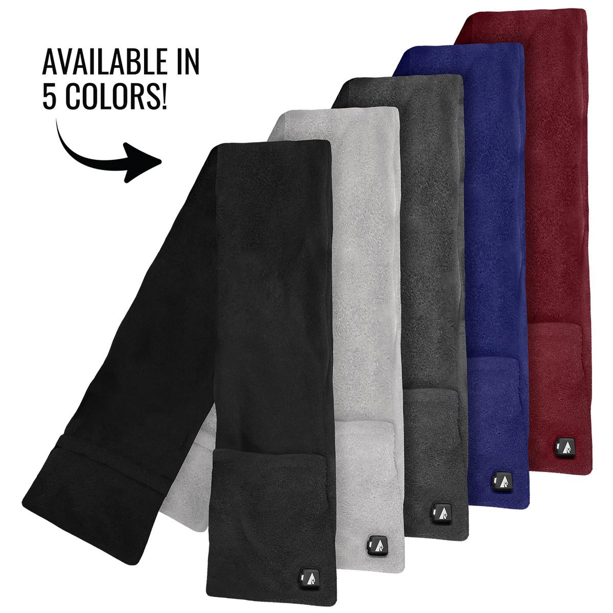 ActionHeat 5V Battery Heated Fleece Scarf with Pockets - Size