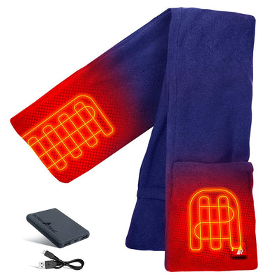 ActionHeat 5V Battery Heated Fleece Scarf with Pockets - Back