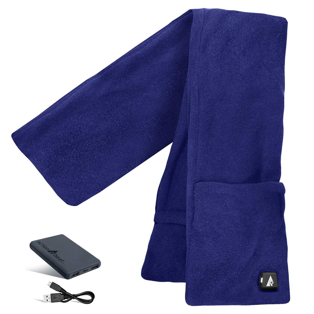 ActionHeat 5V Battery Heated Fleece Scarf with Pockets - Info