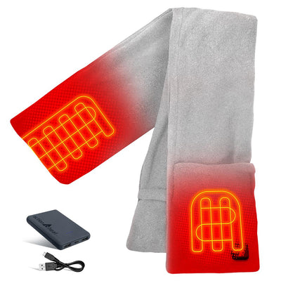 ActionHeat 5V Battery Heated Fleece Scarf with Pockets - Back