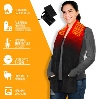 ActionHeat AA Battery Heated Fleece Scarf - Battery