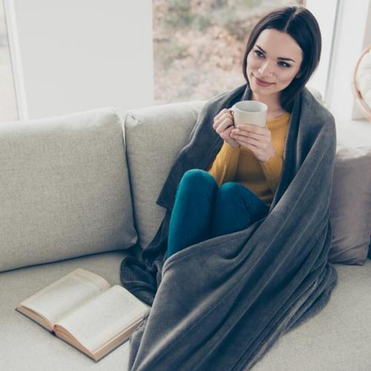 Open Box ActionHeat 7V Battery Heated Plush Throw Blanket - Info
