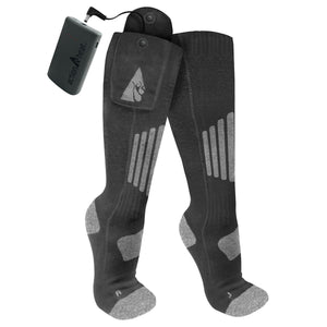 ActionHeat 3.7V Cotton Rechargeable Heated Socks 2.0 with Remote - Heated