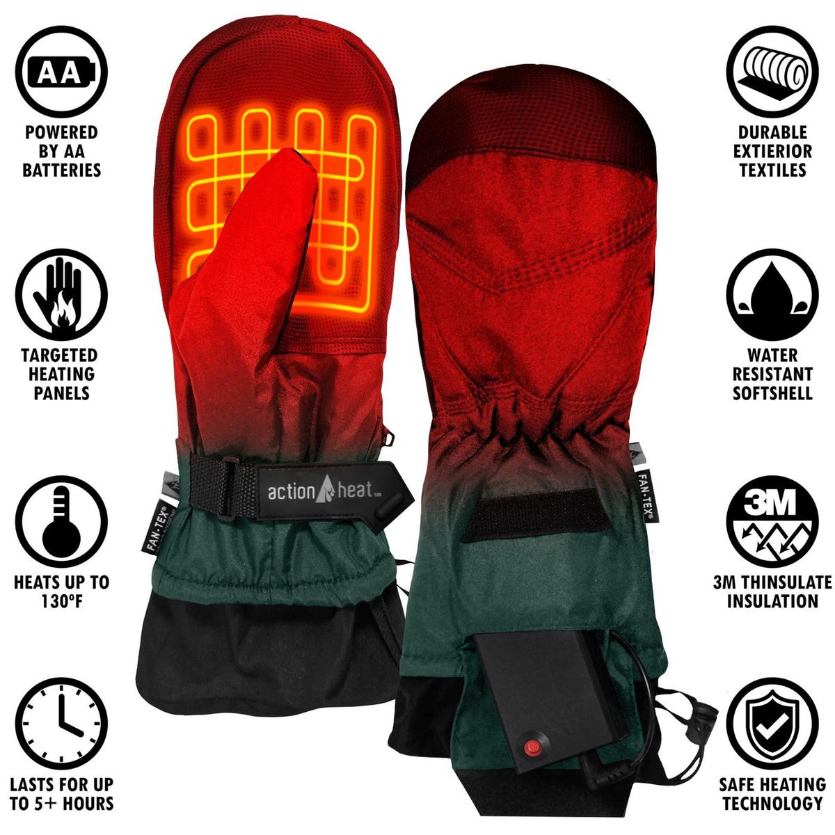 ActionHeat AA Battery Heated Mittens - Info