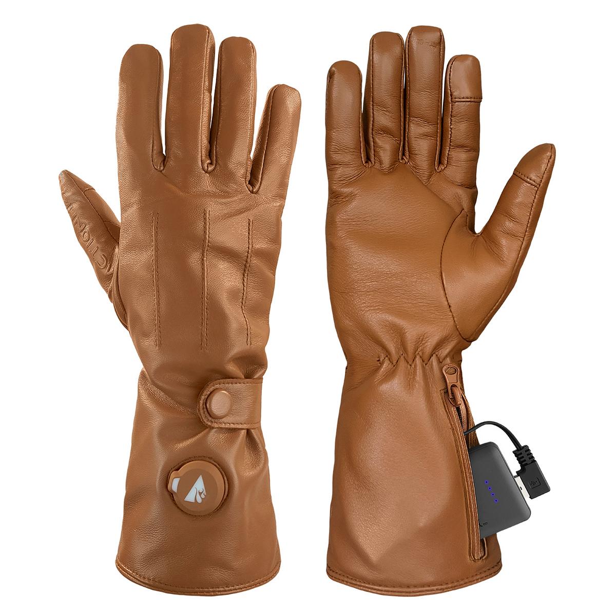 ActionHeat 5V Men's Battery Heated Leather Dress Glove - Heated