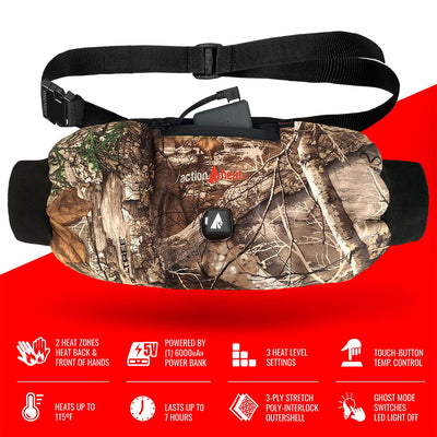ActionHeat 5V Battery Heated Hunting Hand Warmer Muff - Full Set