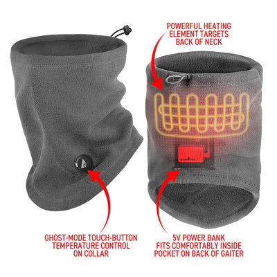 ActionHeat 5V Battery Heated Fleece Gaiter - Info